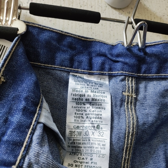 Carhartt FR Signature Denim Dungaree Flame Resistant Jeans 30x32 NFPA 70E 2112 - Picture 6 of 9